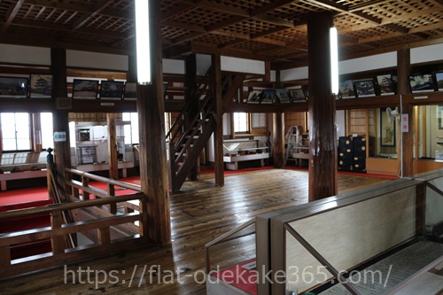 伊賀上野城の天守閣内部の写真